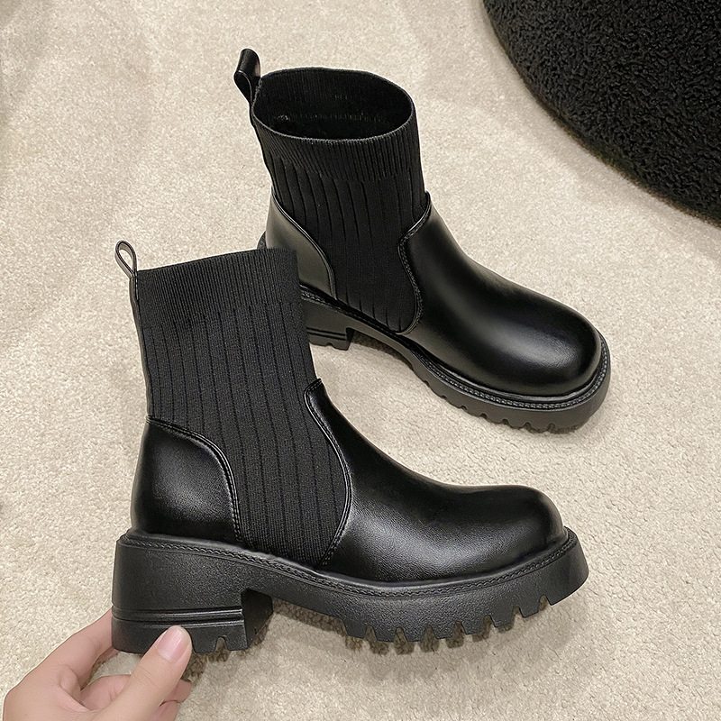Femmes dames hommes bottes d'équitation bottes de randonnée synthétique Chic Punk mi talon talon bas bout carré à lacets chaussures de tous les jours_voghion.com