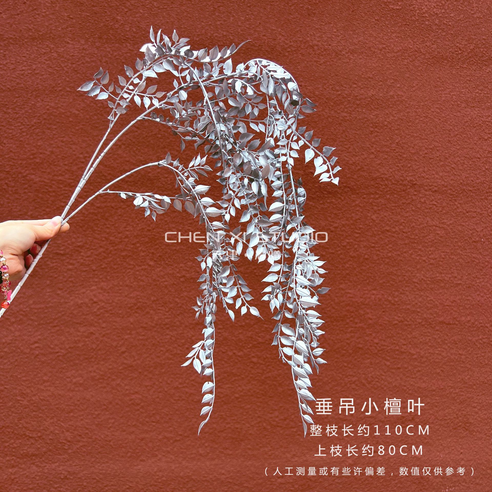 매달린 작은 백단향 잎