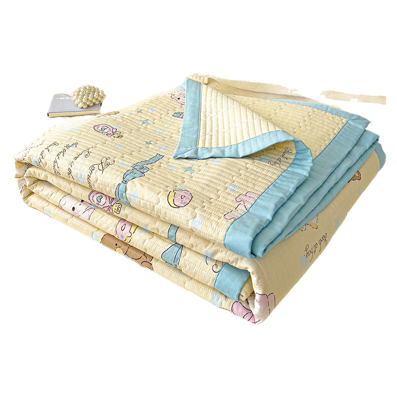 Tapa de cama de algodón de tres piezas para dormitorio de estudiantes sábanas de tatami para cuatro estaciones cubierta antideslizante individual