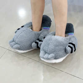 跨境新品Gray Dove Plush Slippers鸽子拖鞋 毛绒玩具玩偶公仔