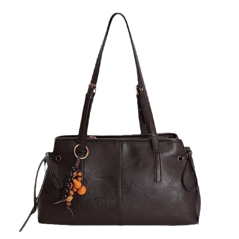 Bolsa baguette vintage para mulher bolsa de ombro simples_voghion.com