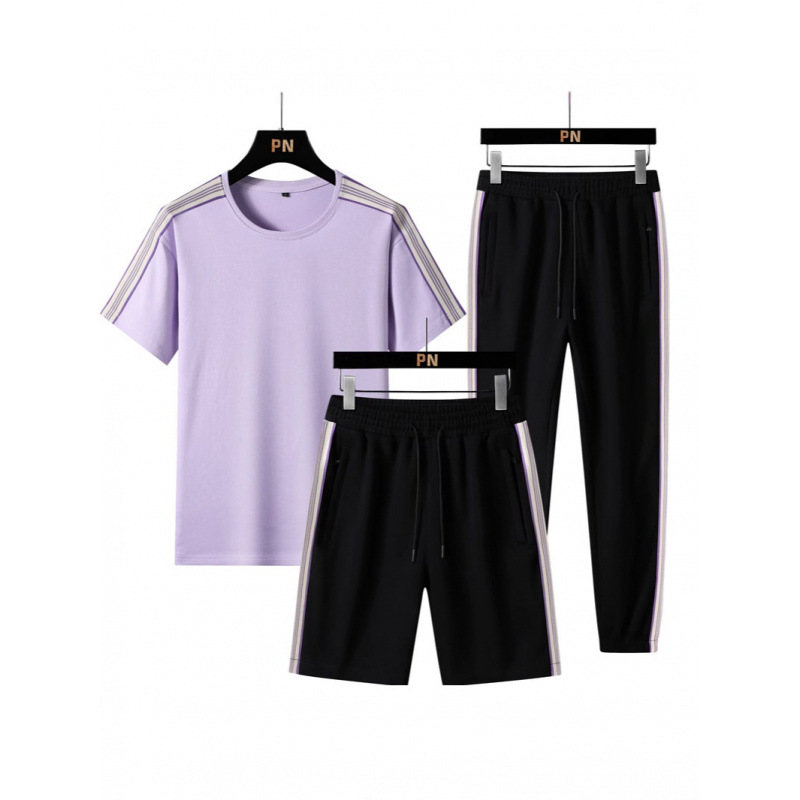 Verano nuevo estilo suelto tendencia hombre estilo Hong Kong camiseta de manga corta deporte de dos piezas marca de moda traje casual hombres y mujeres