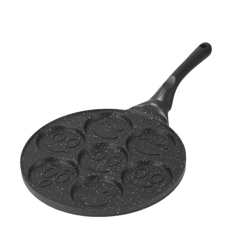 Transfronterizo siete agujeros sonrientes pan de desayuno pan de hamburguesas pan de tortilla universal aleación de aluminio fondo plano no seco