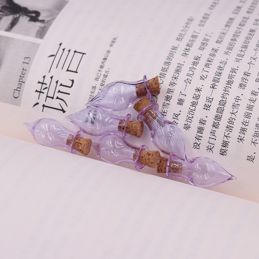 5g Weight Ornaments Jewelry Making Type 2.5-3CM Jewelry Making Size Drift bottle Classification 1 Piece Quantity Wooden plug, Glass Material Geometric Pattern Simple Style Style 1 Piece 2.5-3CM Wooden Plug Glass Geometric Drift Bottle 14