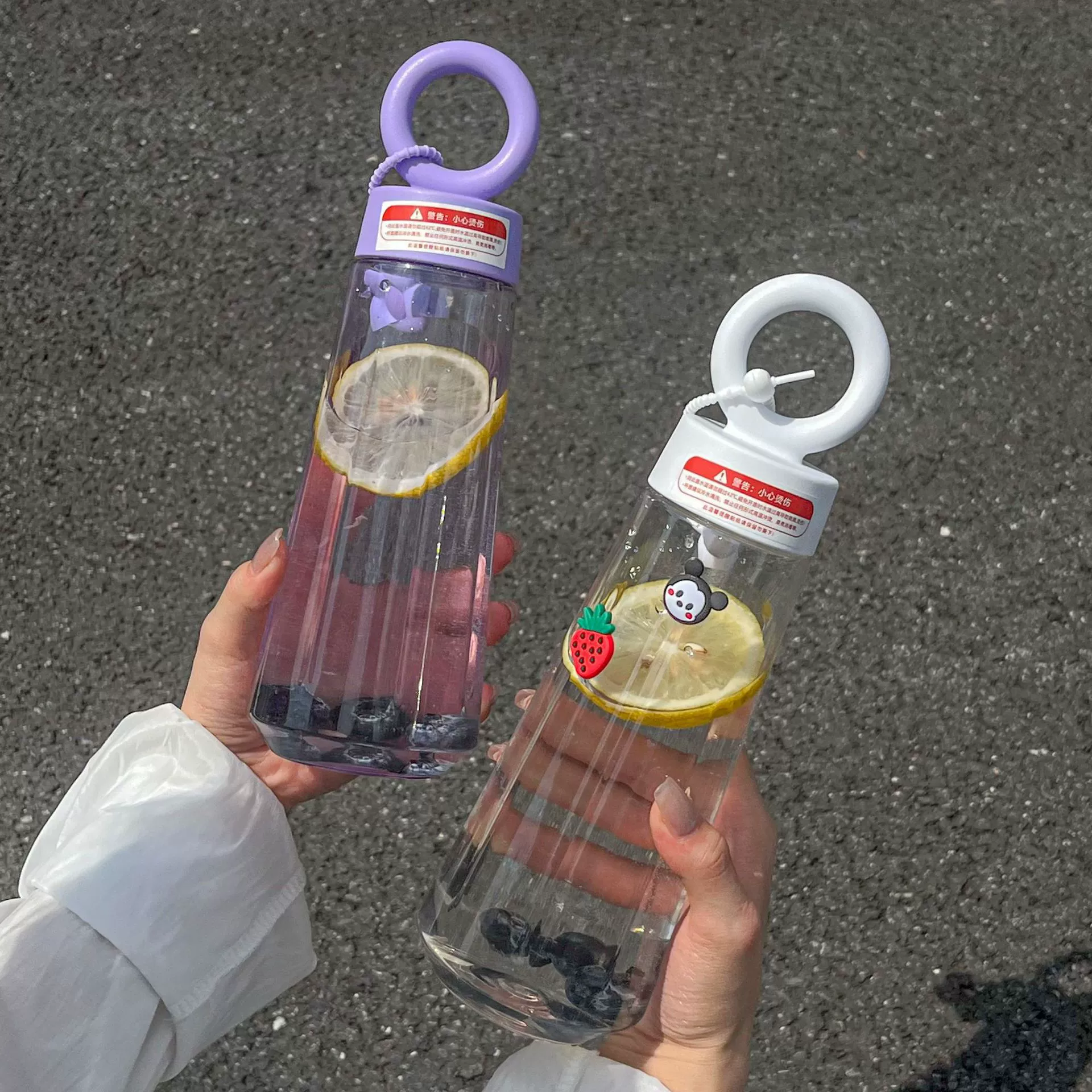 Пластиковый стакан для девочек летний кулон простой водяной стакан высокого качества спортивный портативный противоскользящий стакан для пары