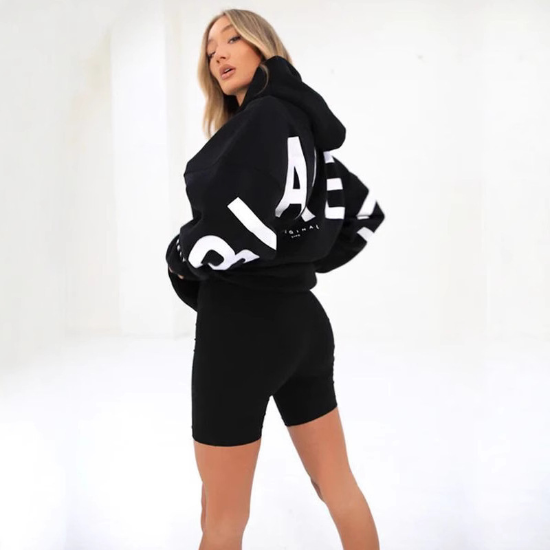 2026 Amazon Tk Women's Sweatshirt European and American Men's Sweatshirt Sports Pullover Fashion Letter Print Hooded Mlb