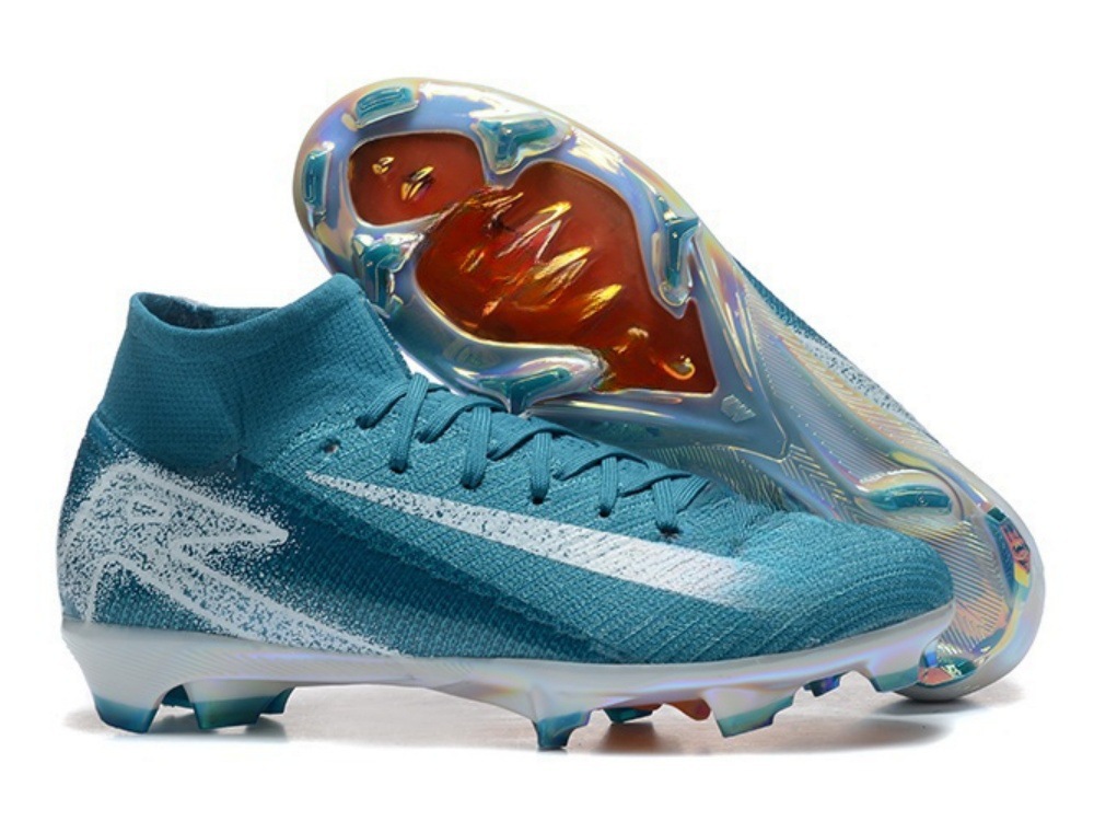 Comercio exterior nuevo Assassin 16 zapatos de fútbol competencia profesional zapatos de alta altura construidos totalmente cojín impermeable de punto zapatos de fútbol FG