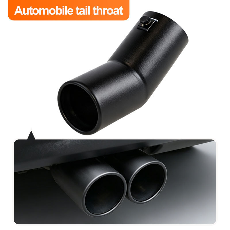 Suitable for Volkswagen Bora Passat Golf 4 Suzuki Huslter Stainless Steel Matte Black Car Tail Throat