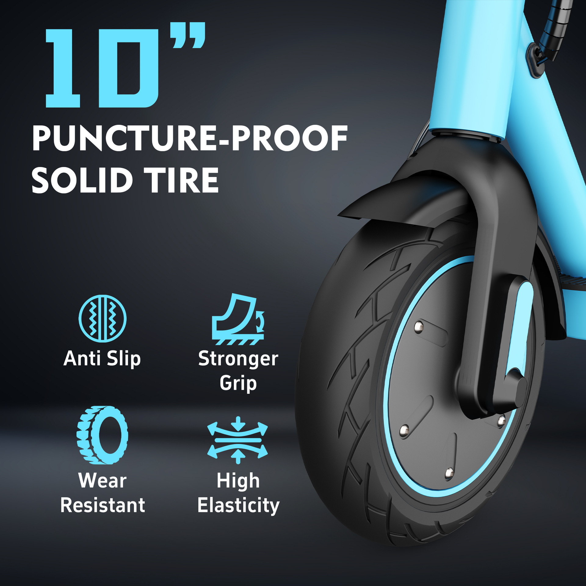 Electric Scooter Foldable 10inch Overseas Warehouse Wholesale High-Power Adult Mobility Scooter