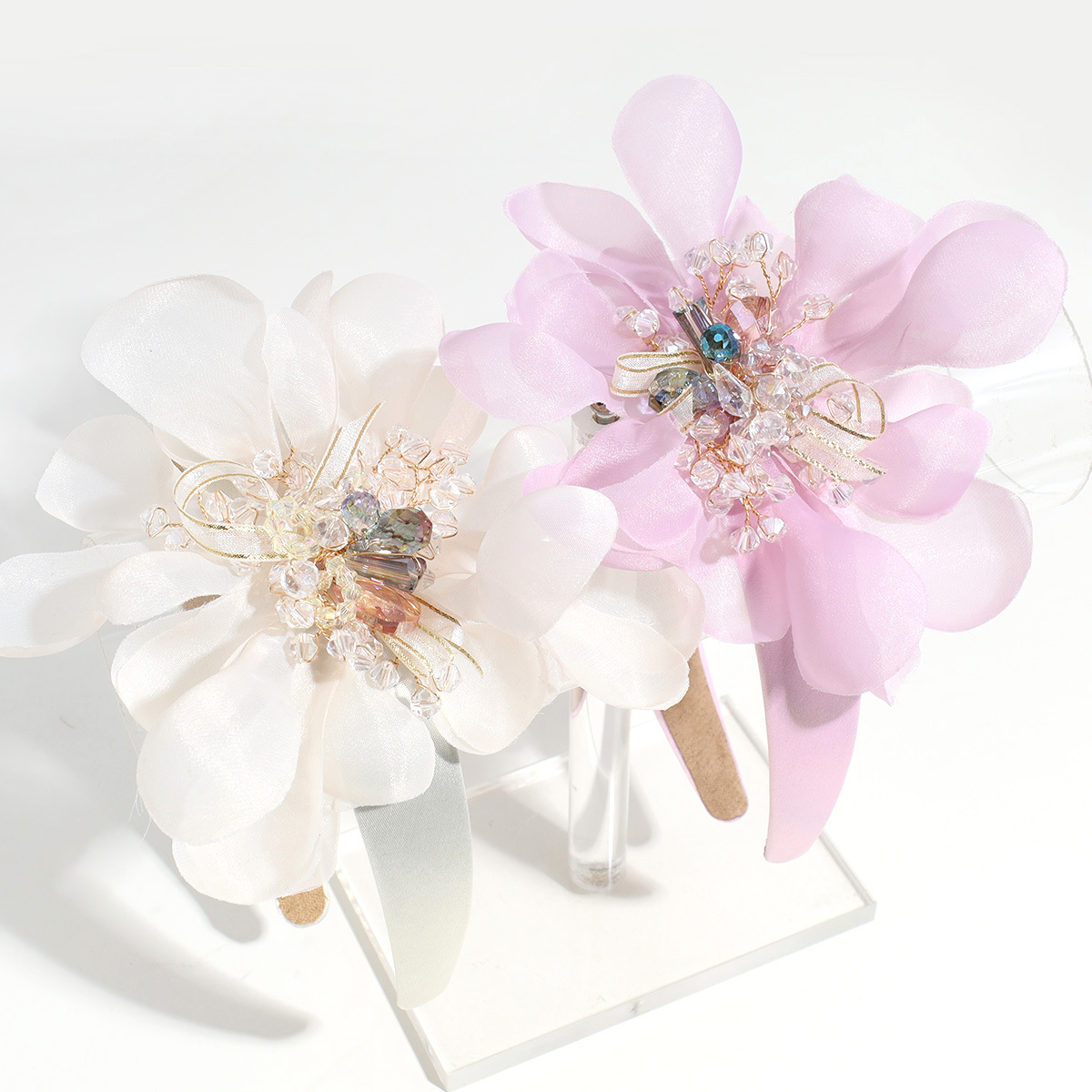 Hair Band Hair Accessories Type Elegant Sweet Flower Cloth Rhinestone Hair Band