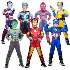 ハロウィーンアイアンマンアメリカキャプテン雷神緑巨人オプティマススパイダーマン子供筋肉演出衣装