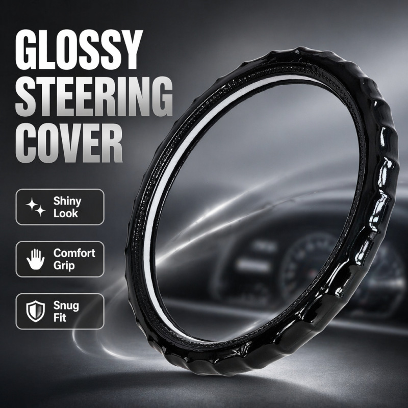 Cross-Border Amazon Temu Hot-Selling Label-Applicable Dropshipping Car Steering Wheel Cover Suitable for 15inch Models with Inner Ring