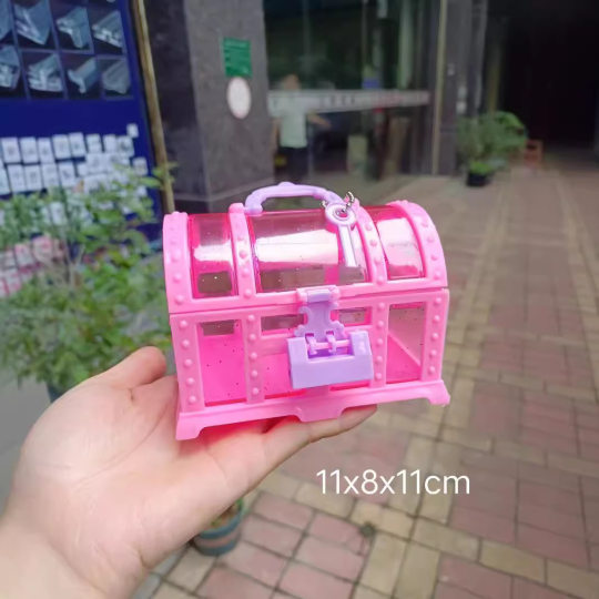 Factory direct transparent simulation girl heart storage treasure box pink diy jewelry box jewelry packaging box wholesale