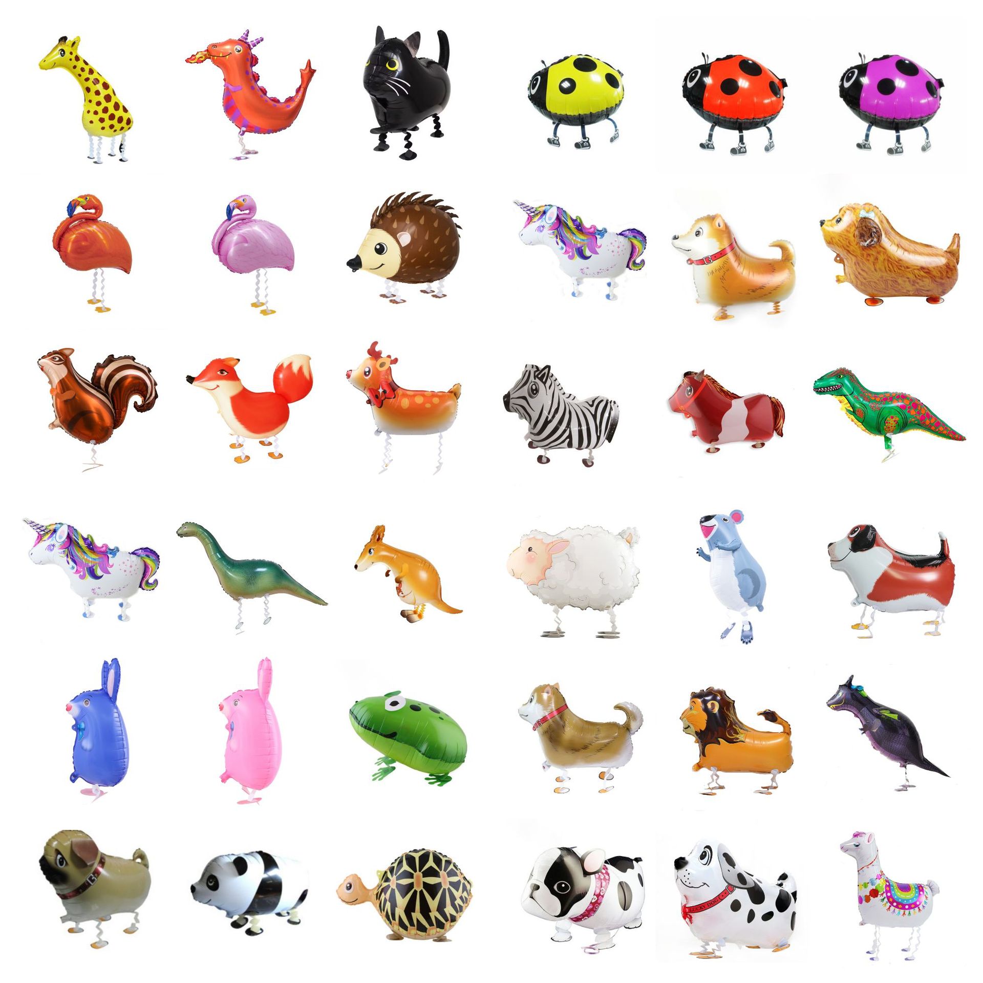 走路猪气球走路长颈鹿 氦气球 儿童玩具走路动物宠物散步宠物气球