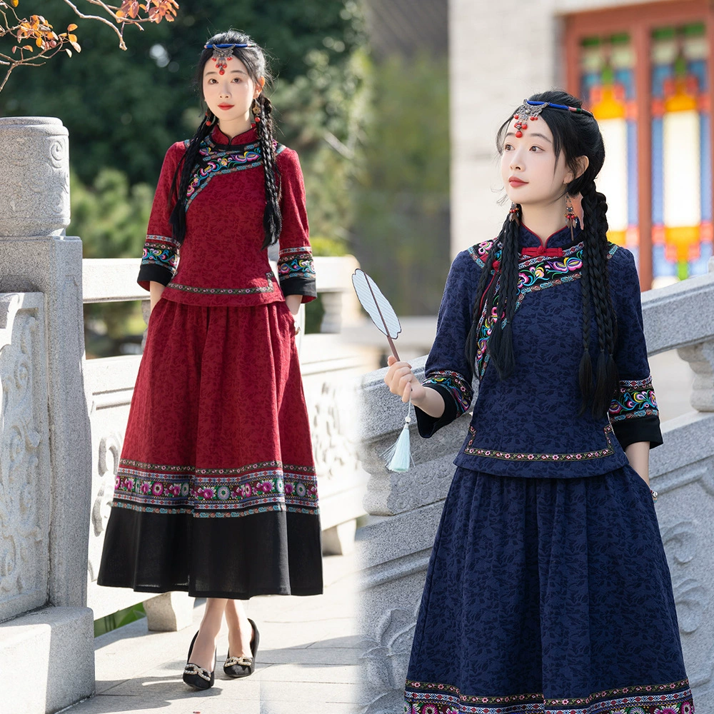 1046 реальный выстрел 2024 осенний китайский стиль ретро китайский стиль