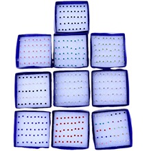 义乌晶彩饰品批发韩版简约地摊盒装耳钉 2.5mm闪亮20对水钻胶针