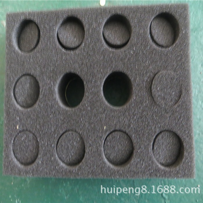 东莞高密度包装海绵试管快递黑色海棉冲型开发设计打样供应爆破棉