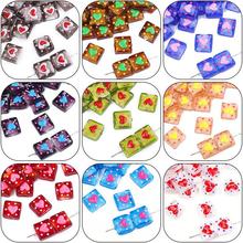 爱心方块块琉璃甜酷串珠手绘彩色DIY手链项链配件ins点油彩绘散珠