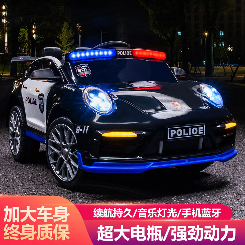 子供用電動四輪パトカー赤ちゃんポルシェリモコン玩具付き充電可能ベビーカーrideoncar|undefined