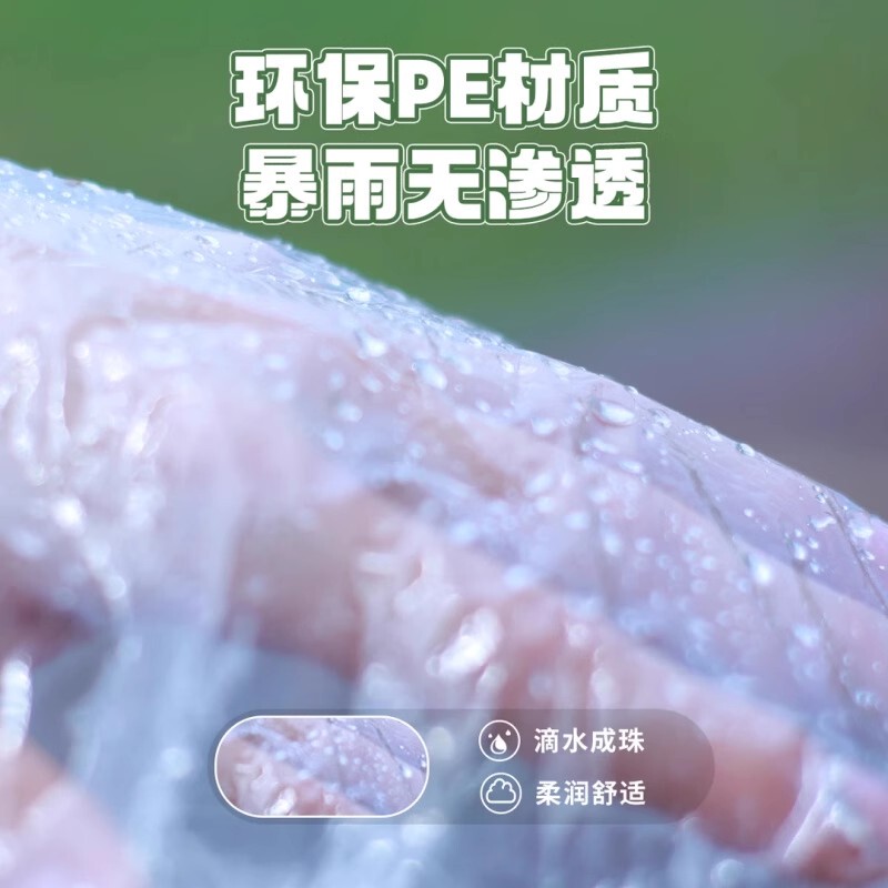 ♔ Disposable Long Raincoat for Full-Body Protection Against Heavy Rain, Adult Men's and Women's Styles, Pullover, Thickened, Transparent, Portable Card-Style Rainwear