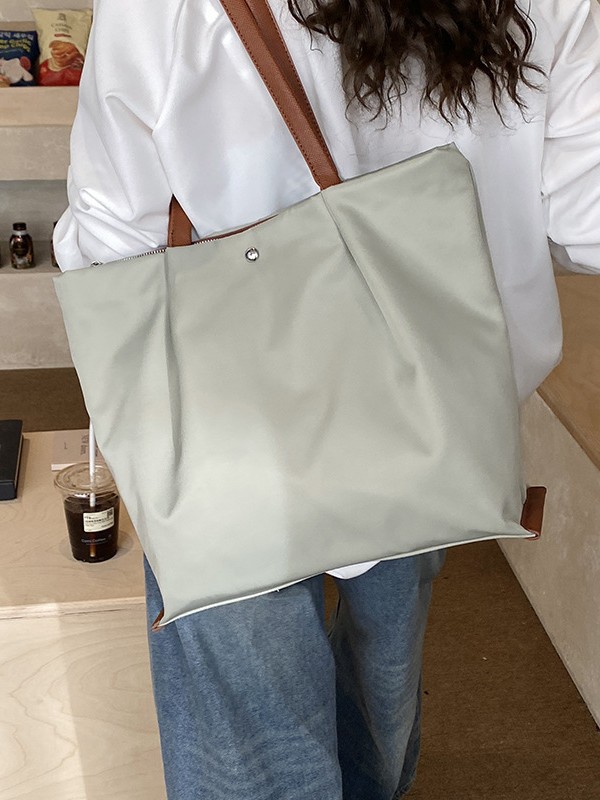 Bolso Tote Cruzado para Mujer de Nylon Gran Capacidad Ligero con Cierre de Cremallera para Viajes y Diario