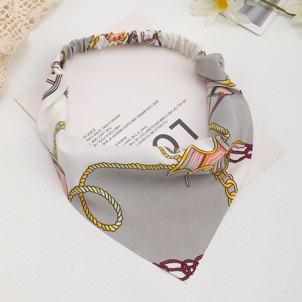 fashion flower triangle scarf elastic hairbandpicture5