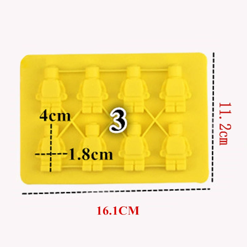 Silicone Molds (Constructor) Robot & Building Block Shapes, Heatproof −40–230°C, Multi-size Set