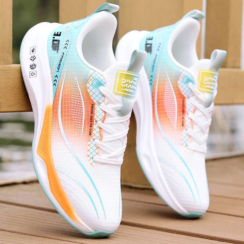 High School Entrance Examination Spring and Autumn Breathable Running Shoes Men's Sports Shoes Training Running Shoes Ultra-Light Soft Sole Long Jump Men's Shoes
