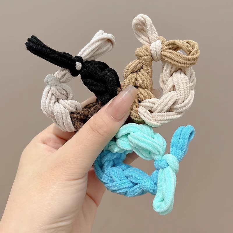 grueso de alta elástica mariposa trenzada cabello cabello de mujer cabello de cabello de cola de caballo cabello de alta sensibilidad correa de cabello adornamiento de cabello