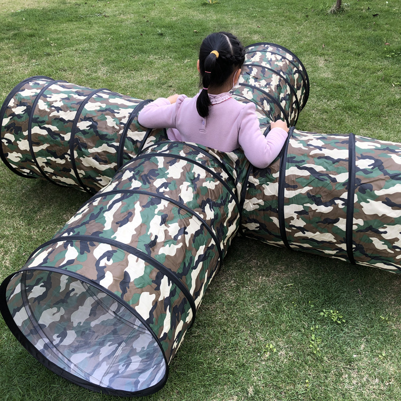 Camuflamiento túnel solar rastreo agujero de entrenamiento sensorial para niños arco iris bebé escalada juguetes de interior para bebés