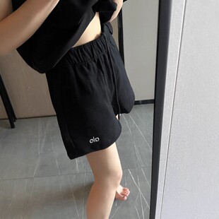 Al0Classes Sports Running Fitness Training Yoga Shorts Women's Pure Cotton High-Waisted Hip-Lifting Three-Point Hot Pants