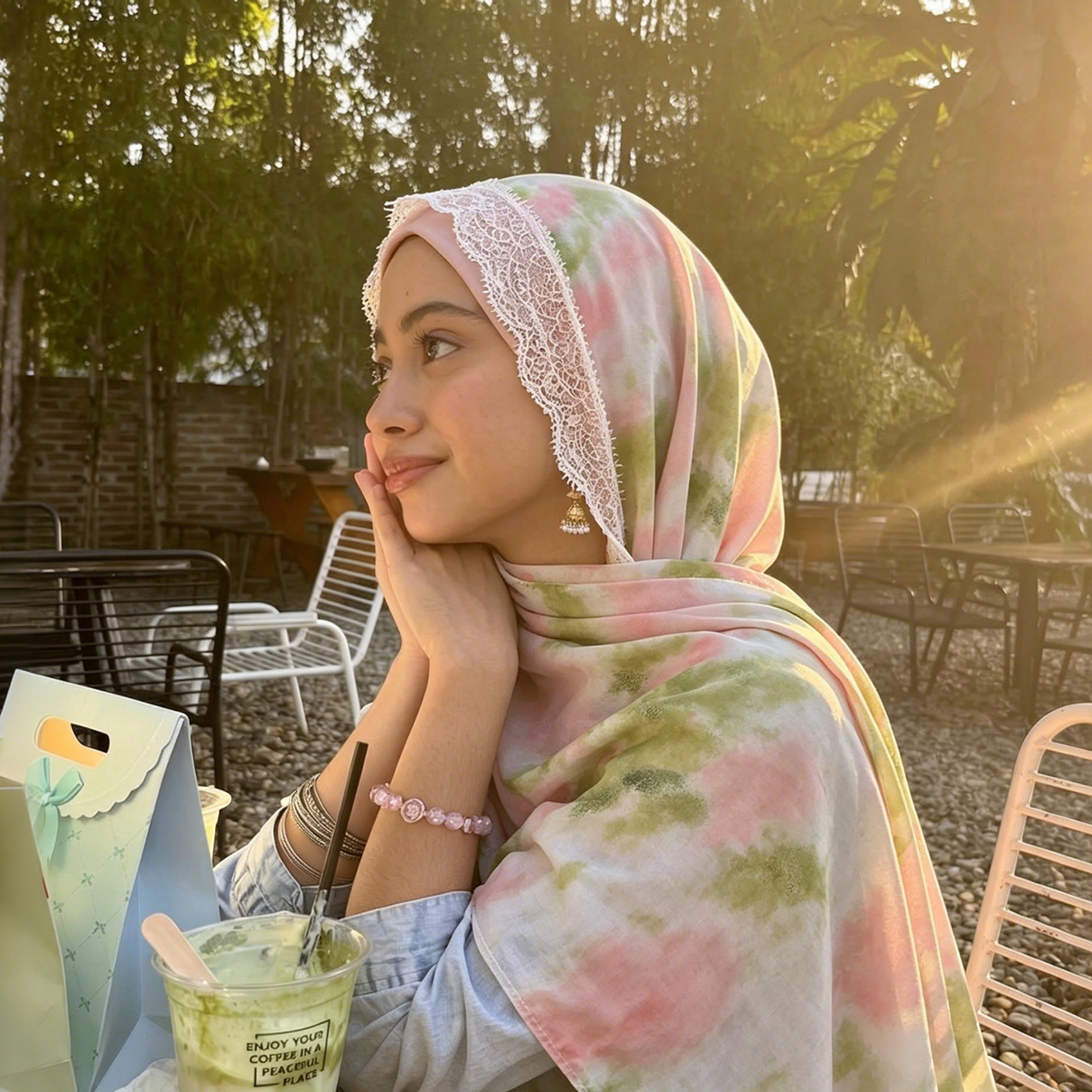 Cross-Border Hot-Selling New Product: Wide-Edged Lace Digital Print Women's Long Scarf Shawl, Fashionable and Versatile Women's Headscarf
