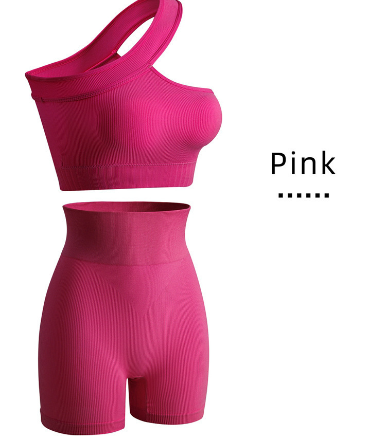 New Sports Vest Women's High Strength Shockproof Underwear Belly-lifting Shorts Split Fitness Yoga suit_voghion.com