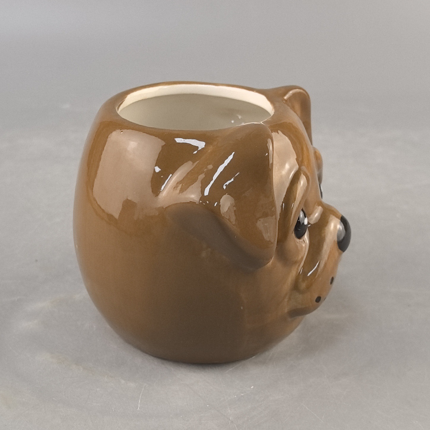 Creativo pintado a mano taza de café de perro taza de cerámica taza de té animal cabeza taza de regalo 3D taza de cerámica cabeza de perro taza