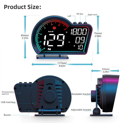 Vehicle HUD – compass, altimeter