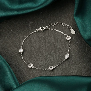 925银圆锆石轻奢新款冷淡风手链简约手饰小众设计感饰品送闺蜜