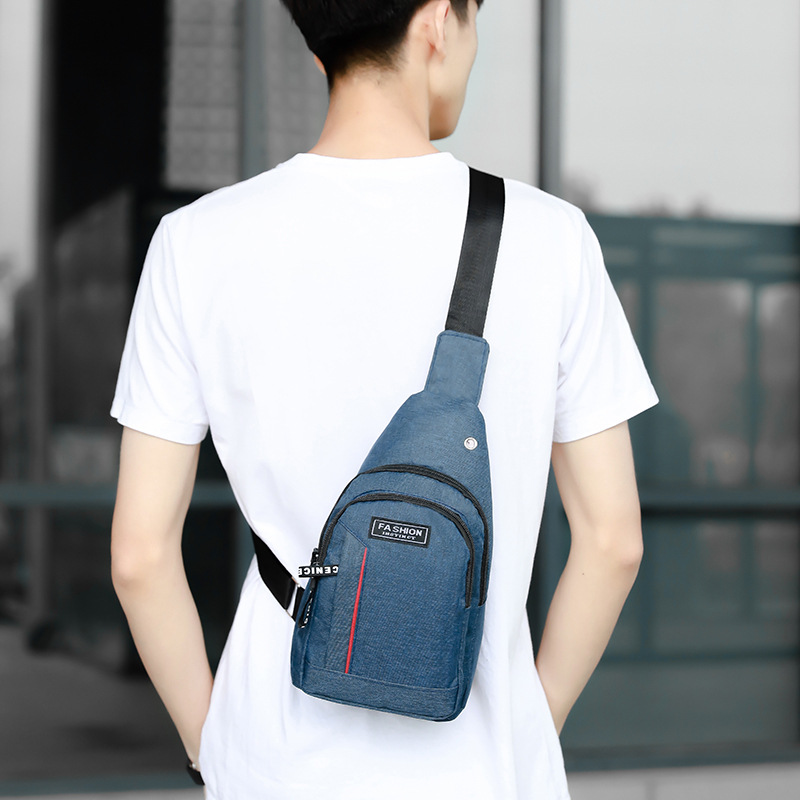 Bolso de pecho para hombre al por mayor bolso de mensajero casual de moda bolso de deporte al aire libre anti-salpicaduras para hombre bolso de moda deportiva resistente al desgaste