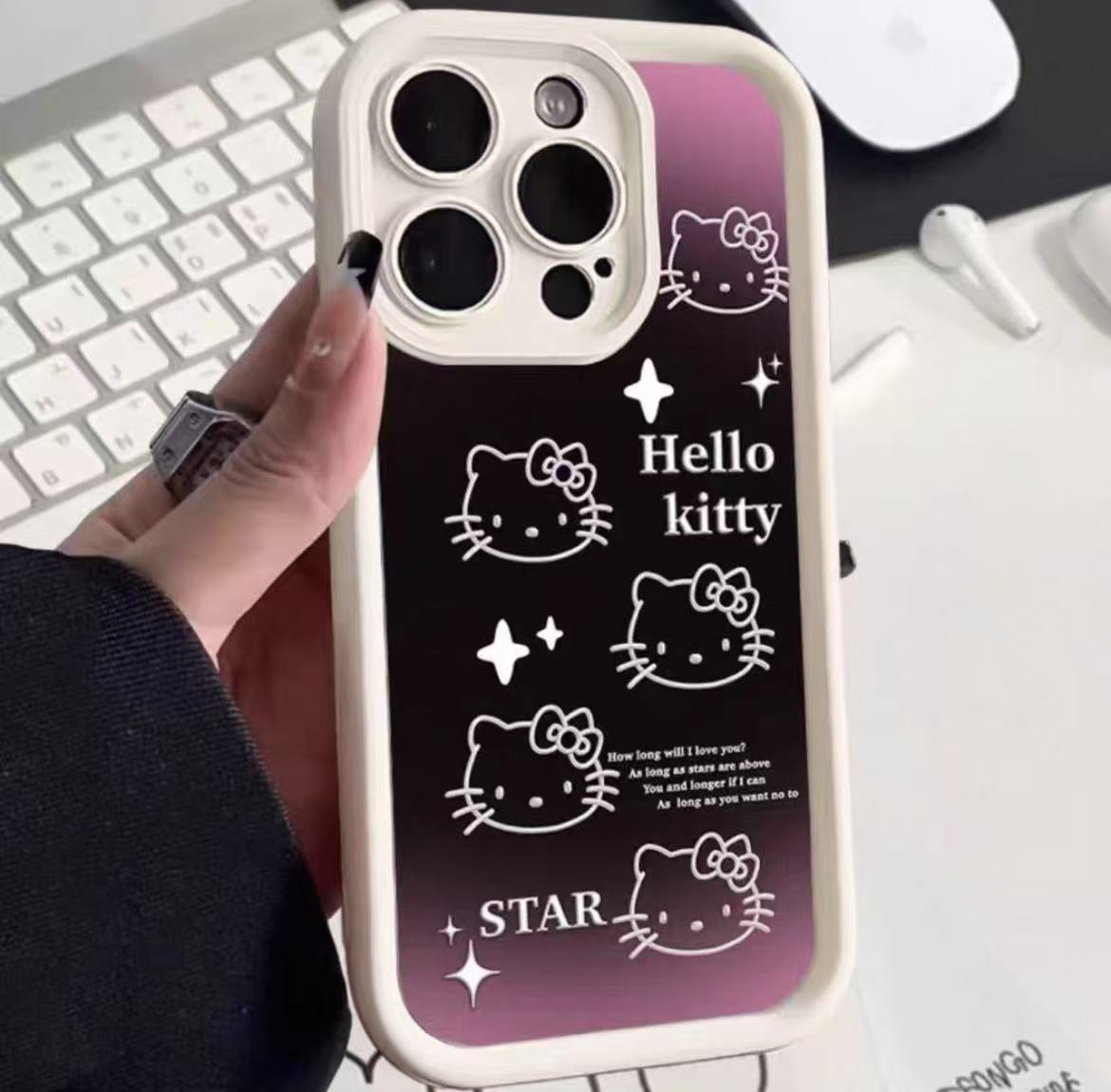 Funda para Teléfono iPhone 17 Pro con Diseño de Gatito Morado Oscuro, Compatible con Apple 15/14, Modelo 13 Pro Max, Nuevo Modelo 16