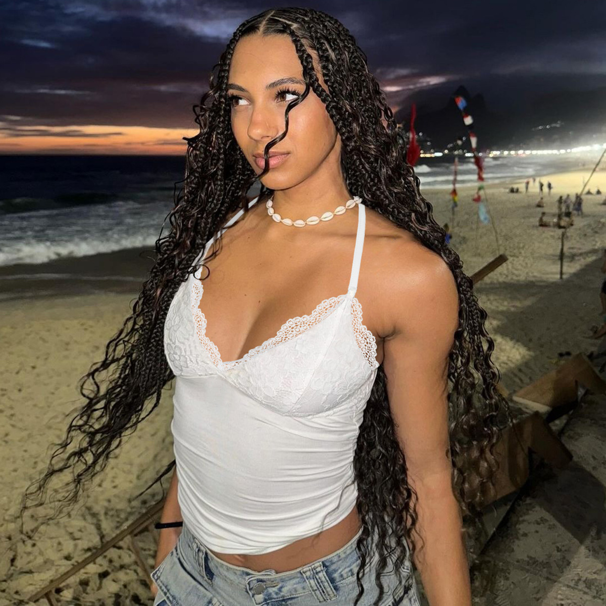 Women's Clothing Women's Lace Trim Backless Strapless Bralette Vest Fashionable Sexy Style Autumn For Formal & Casual For Women_ecoleips.com