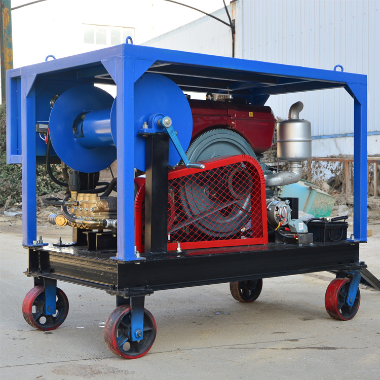 24马力汽油驱动高压管道疏通设备小型冷水高压下水管道清洗机