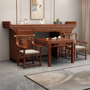 Factory Price Txp2 New Chinese-Style Walnut Altar Four-Piece Set Rural Household Incense Burner Buddha Table Shrine