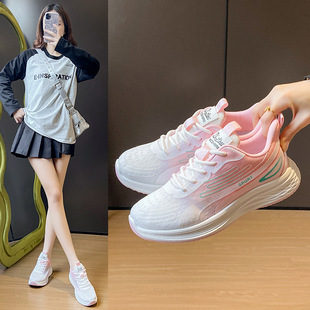 Ins Korean version of the new sneaker women 2025 spring student sports running shoes casual shoes thick bottom increased W01