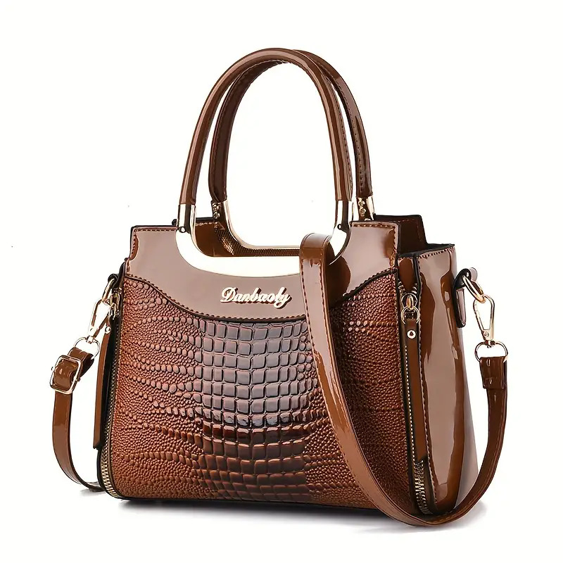 Bolsos bolsos Taizhou bolsos de mujer Platinum piel brillante patrón de cocodrilo bolsos de mujer textura transfronteriza todo-fósforo comercio exterior bags