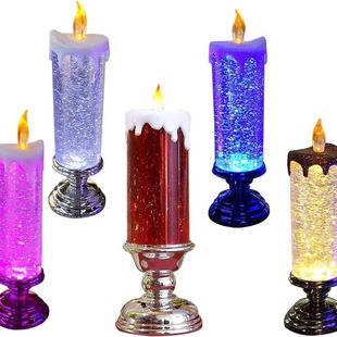 Simulated Flame Candle Christmas Decoration Christmas Scene Layout Candle Light Christmas Candles