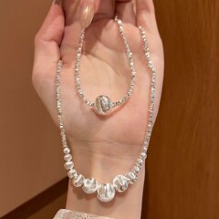 渐变猫眼碎银几两手链女轻奢小众高级感手饰首饰批发碎银子项链款