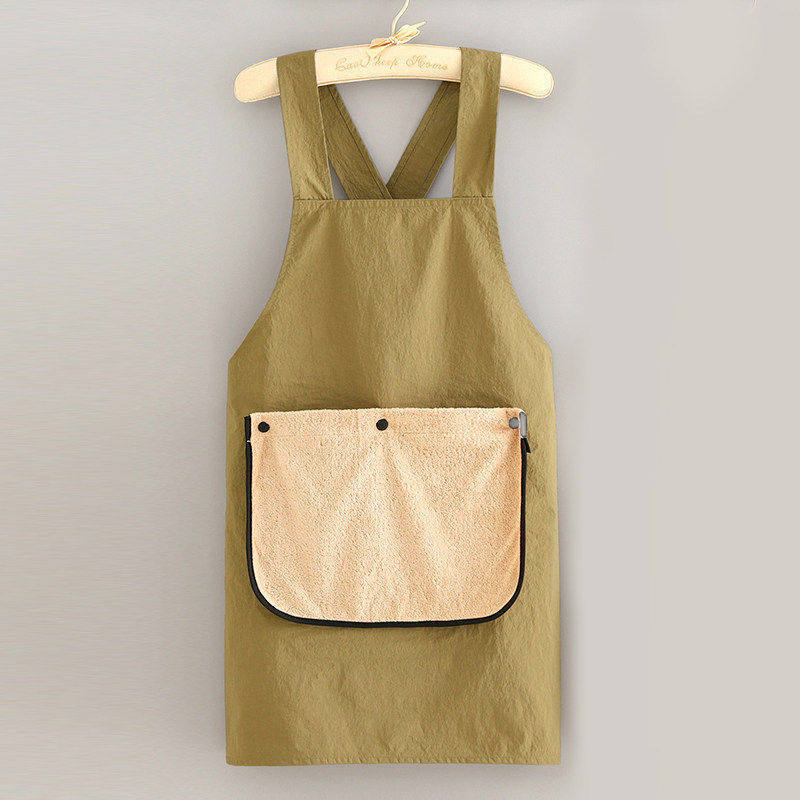 Cross strap water-repellent towel pocket removable - khaki
