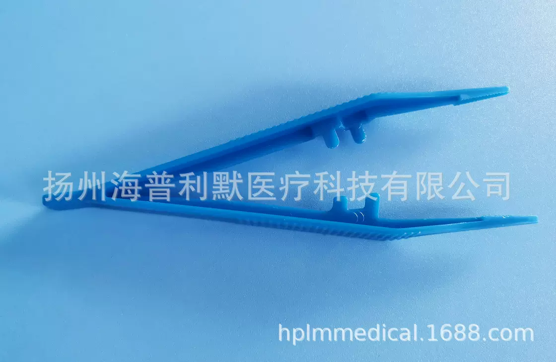 现货批发 一次性塑料镊子深蓝色镊 塑料制品