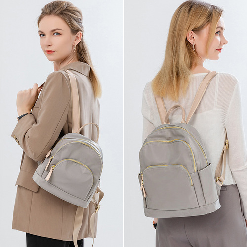  Summer New Backpack Women's Oxford Cloth Backpack Large Capacity Casual Trendy Travel Bag Student School Bag