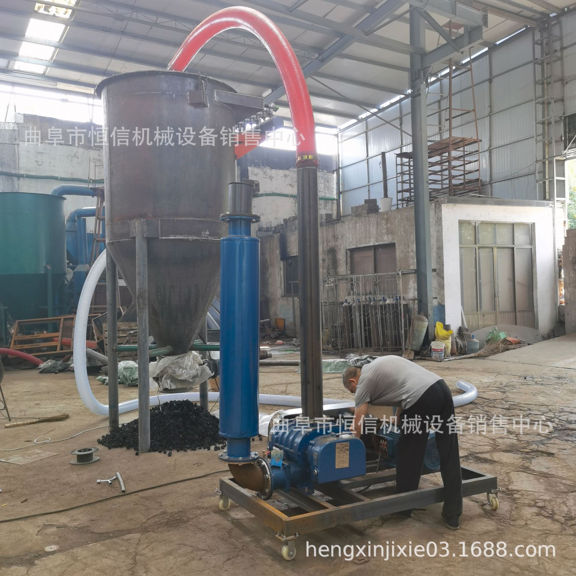 恒信直供水泥灰气力吸灰机 草粉家禽养殖气力输送机 型号齐全