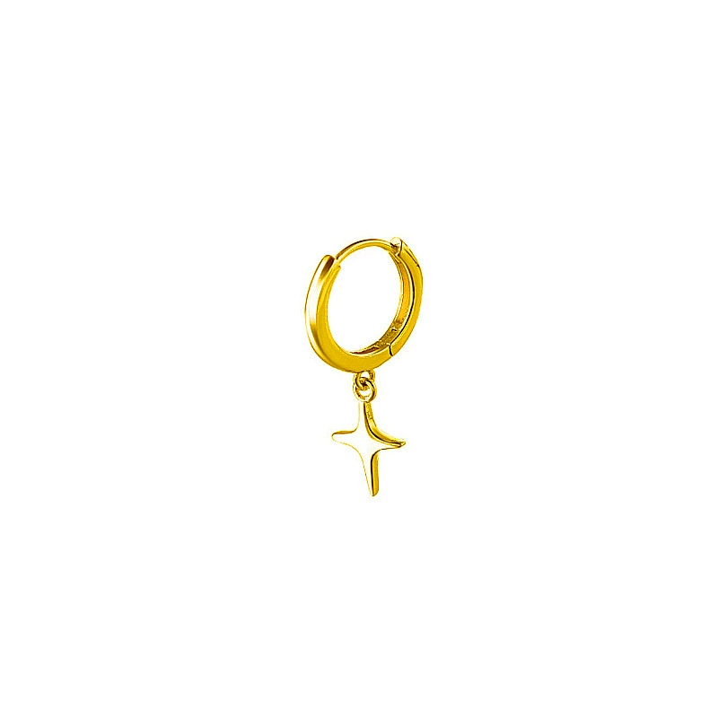 Звёздочкообразные серьги в виде звезды Cross Star Ear Capital Gangfeng Street Sweet Cool Wind - стиль хип-хоп, холодный ветер, четыре мансинксии ушные кольца